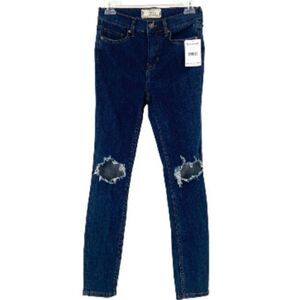 Free People Busted Knee High Waist Skinny Jeans‎ Size 26 NWT